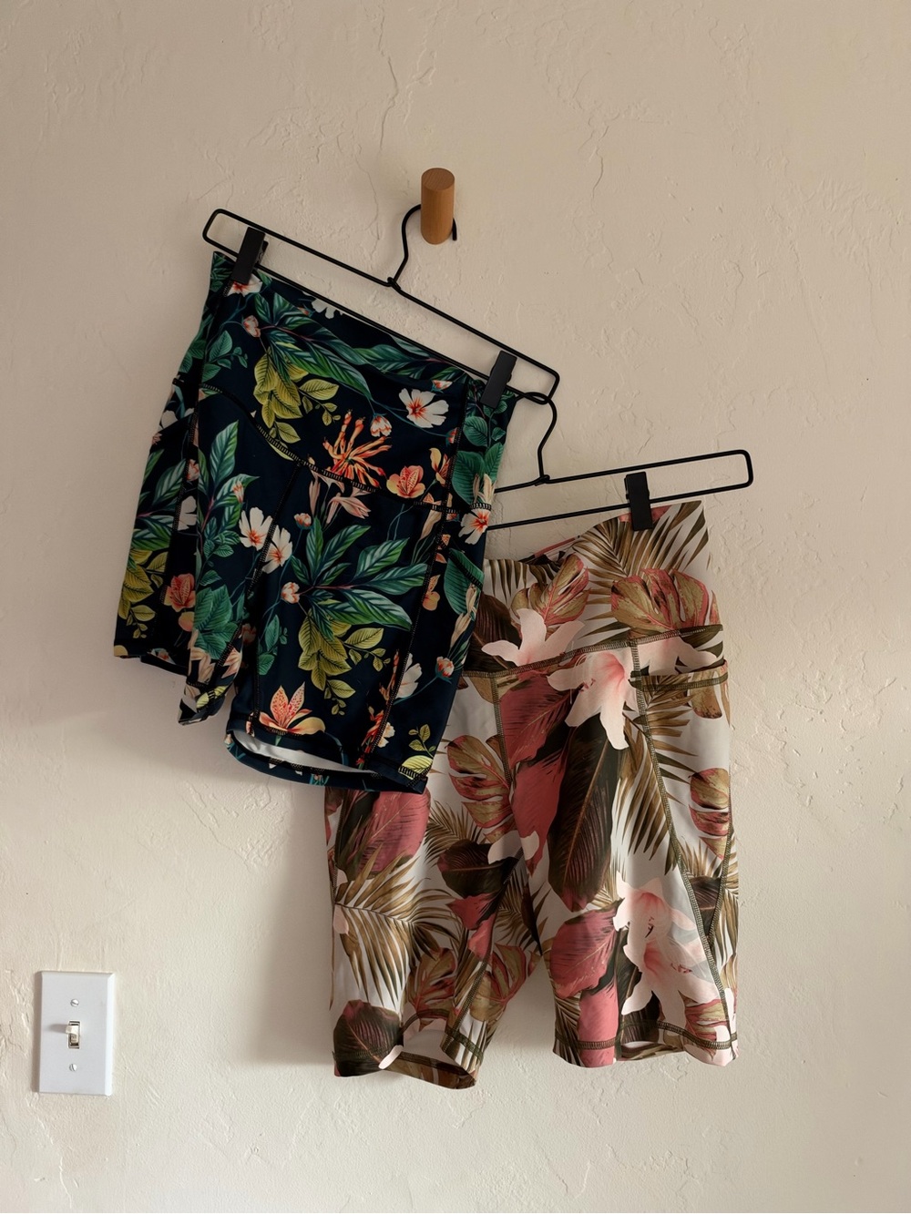Floral Tropical athletic shorts (2 pairs)